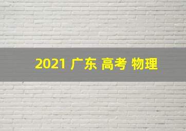 2021 广东 高考 物理